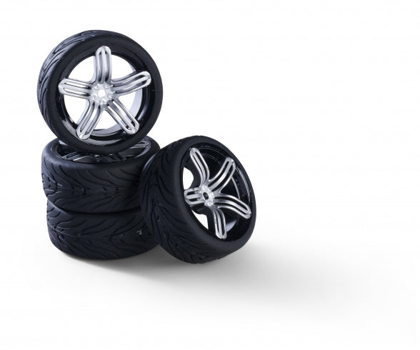 1:10 wheel set (4) 6S style silver 26mm