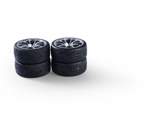 1:10 wheel set (4) Design 10Sp. sil.26mm