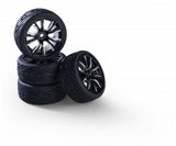 1:10 wheel set (4) M-Design sil./bl.26mm