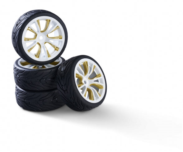 1:10 wheel set (4) M-Design white/gold