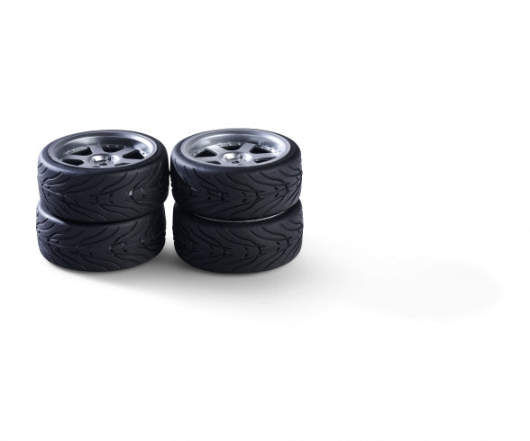1:10 wheel set(4) Design 6sp.silver 26mm