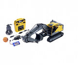 Fjernstyret Volvo EC 160E gravemaskine i skala 1:16 RC med 3 redskaber, app-styring og avanceret fjernbetjening