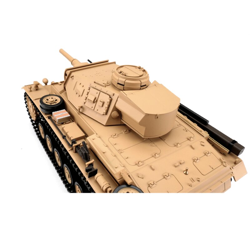 1/16 RC Panzer III Ausf. H sand BB+IR (Metaltracks)