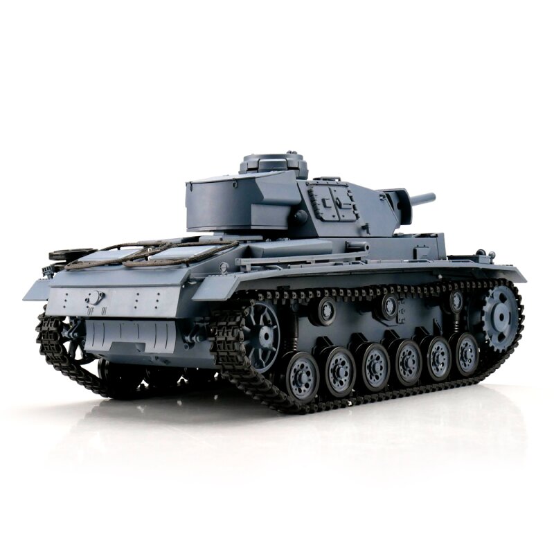 1/16 RC PzKpfw III Vers. L grey BB+IR (Metal Tracks)