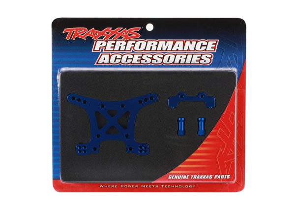 Traxxas 6839X Shock tower, front, 7075-T6 aluminum (blue-anodized)