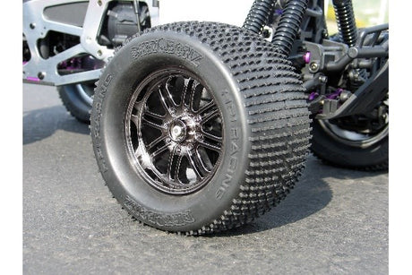 8 Spoke Wheel Black Chrome (83X56Mm/2Pcs)