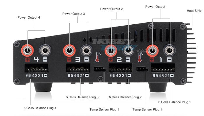 Imax Quattro B6multilader - lader 4 batterier på samme tid! B6