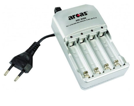 AA-batteri lader med 4x AA 2700 mAh batterier