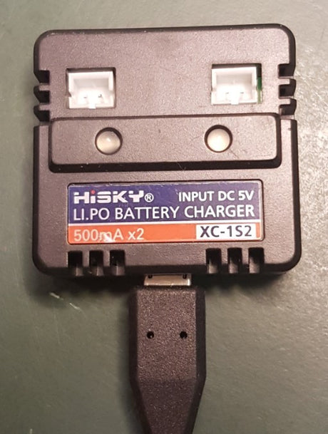 3,7V LiPo lader til små batterier