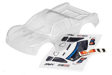 CLEAR SHORT COURSE BODY WITH DECALS (ION SC)