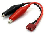 Batteri adapter stik: T-plug / Deans til 2x krokodille