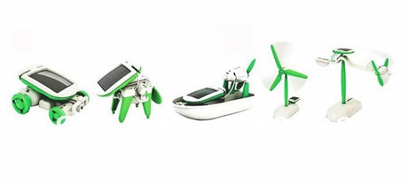 Kæmpe-hit Robotkit med sol-celler - saml selv 6 modeller