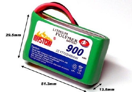LiPo 7,4V - 900mAh JST stik