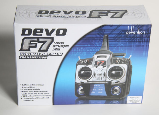 Devo F7 7-kanalers anlæg med indbygget skærm samt FPV og kamera