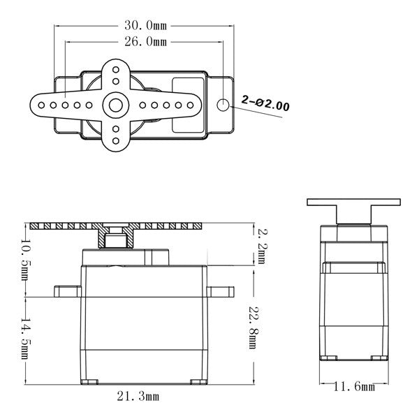 HD-1600A - mini analog servo