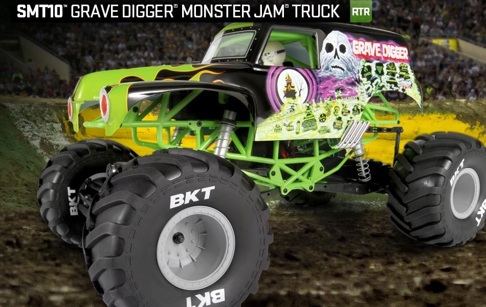 Axial SMT10 Grave Digger Monster Jam Truck 1/10th Scale Electric 4WD – RTR