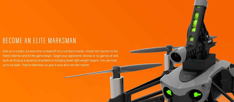Parrot Mambo Mini Drone med skydende kanon og gribe-klo!