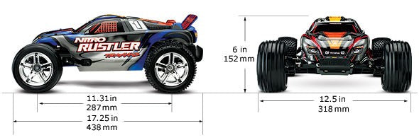 Nitro Rustler TRX2.5 RTR TQi TSM TRX 44096