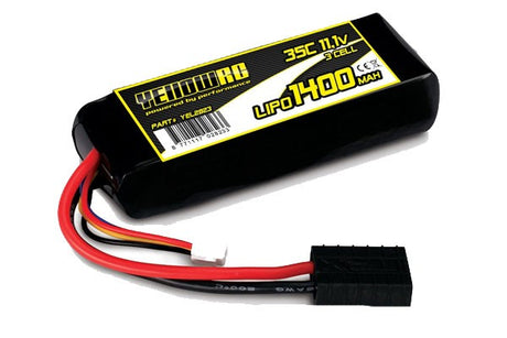 LiPo 11,1V 1400mAh 3s - perfekt til 1/16 modeller