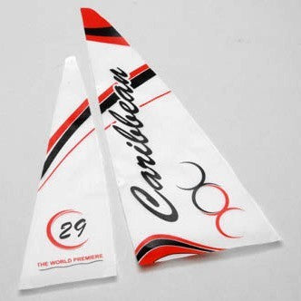 JW88001A Main Sail and Jib Sail red Caribbean Joysway