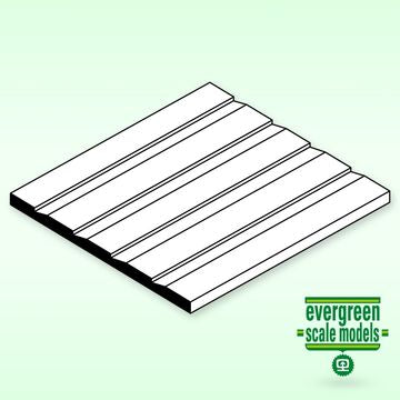 Evergreen 4062 - Novelty Siding Sheet 1x150x300 1.5 space