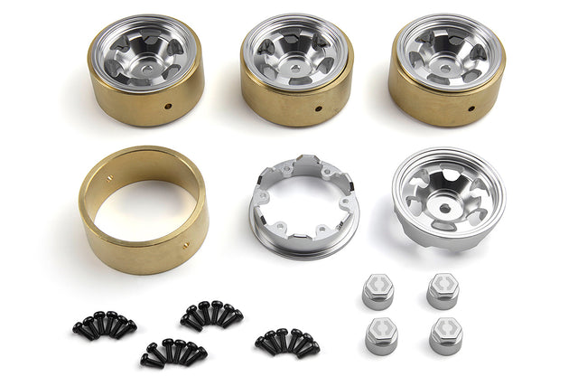 CL-6 Aluminum Wheel 1.2in (Silver/4pcs)