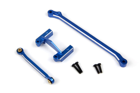 Aluminum Servo Mount & Steering Link (Blue)