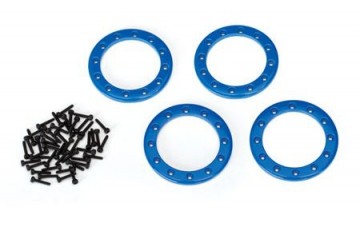 Traxxas 8169X Beadlock Rings 1.9" Alu Blue (4)