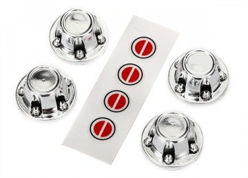 Traxxas 8176 Wheel Center Caps Chrome (4) (Requires Stub Axle #8255)