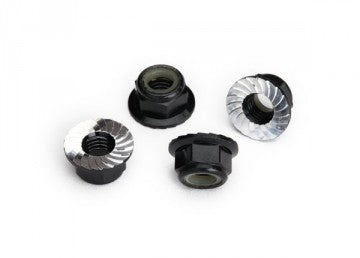 Traxxas 8447A Lock Nut Flanged M5 Alu Black (4)