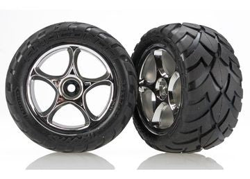 Traxxas 2478R Tires & Wheels 2,2" Anaconda/Tracer Chrome Rear (2)