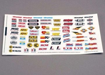Traxxas 2514 Decal sheet, racing sponsors