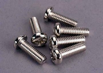 Traxxas 2568 Screws, 4x12mm roundhead machine (6)