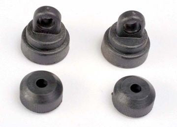 Traxxas 3767 Shock Cap &amp; Bottom Black (2+2) Ultra-Shocks