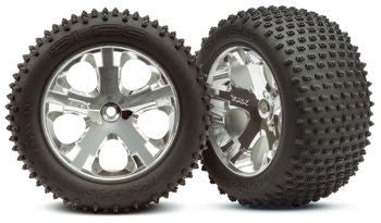 Traxxas 3770 Tires & Wheels Alias/All-Star Chrome 2,8" (2)