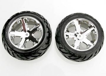 Traxxas 3773 Tires & Wheels Anaconda/AllStar Chrome 2,8" (2)