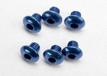Traxxas 3940 Screws M4x4mm Button-head Hex Socket Alu Blue (6)