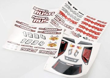 Traxxas 4413X Decal sheets, Nitro Rustler