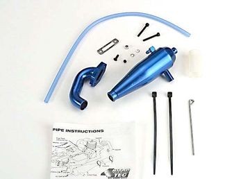 Traxxas 4486 Aluminium Tuned Pipe &amp; Header Set Nitro 4-Tec
