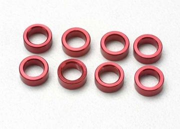 Traxxas 5133 Spacers Aluminium Red (8)
