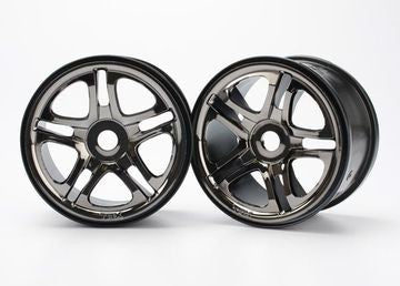 Traxxas 5172A Wheels Split-Spoke Black Chrome (17mm) 3,8" (2)