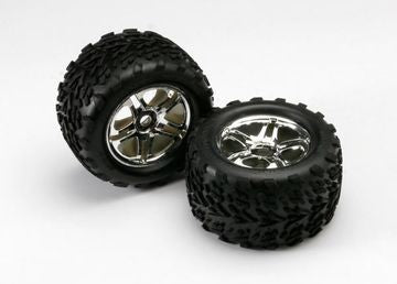 Traxxas 5174R Tires & Wheels Talon/SS Chrome (17mm) 3,8" (2)
