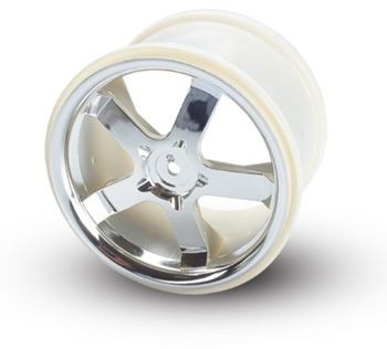 Traxxas 5373 Wheels Hurricane Chrome (14mm) 3.8" (2)