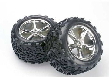 Traxxas 5374 Tires & Wheels Talon/Gemini Chrome (14mm) 3,8" (2)