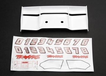 Traxxas 5412 Wing White with Decals  Revo/ E-Revo
