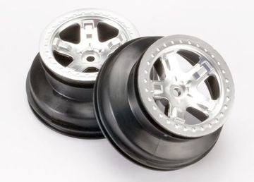 Traxxas 5872 Wheels SCT Satin Chrome 2.2/3.0" 4WD/2WD Rear (2)