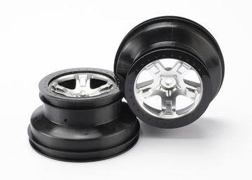 Traxxas 5872X Wheels SCT Matt Krom-Svart 2.2/3.0" 4WD/2WD Rear (2)