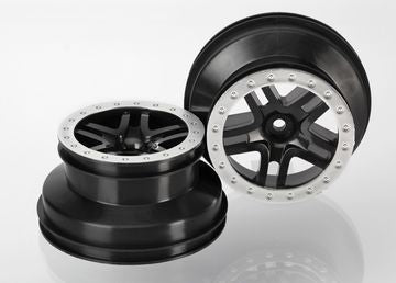 Traxxas 5886 Wheels SCT Split-Spoke Black-Satin 2.2/3.0" 2WD Front (2)