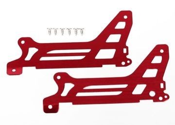 Traxxas 6327 Main Frame Side Plate Outer Alu Red (Pair)  DR-1