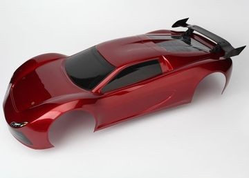 Traxxas 6411R Body, XO-1, red (painted, decals applied, assembled with win